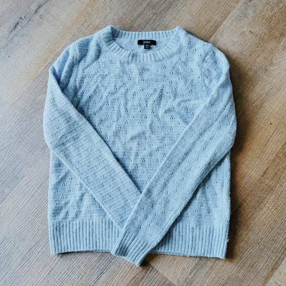 J. Crew Sweaters - J. Crew Light Blue Textured Crew Neck Sweater
